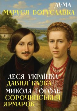Книга Дума «Маруся Богуславка». Леся Українка «Давня казка». Микола Гоголь «Сорочинський ярмарок» обкладинка 3